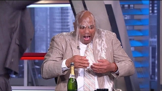 EJs Neato Stat Chuck Gets a Champagne Shower  NBA on TNT [upl. by Aioj]