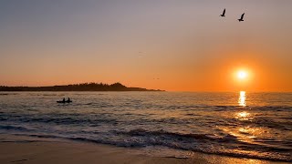 Sunset Therapy Soothing 4K Pacific Coast Beach Sunset Carmel California [upl. by Fruma]