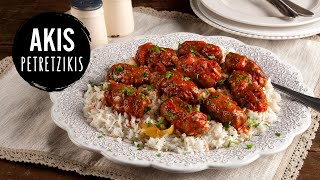 Greek meatballs  Soutzoukakia  Akis Petretzikis [upl. by Lymn]