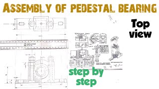 Assembly drawing of Plummer block top view Engineering and poetry [upl. by Huan]