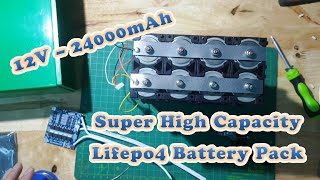 Building High Capacity 32650 Lifepo4 Battery Pack for emergency or daily use  12V  24Ah 1 [upl. by Rehc916]