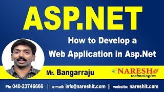 How to Develop a Web Application in ASPNET  ASPNET Tutorials  MrBangar Raju [upl. by Franzoni]