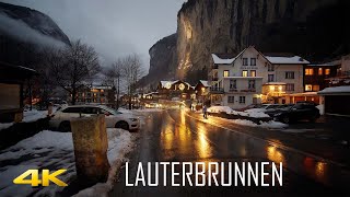 Lauterbrunnen Switzerland A Fairytale Christmas Village 4K 60p [upl. by Aimac]