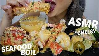 SEAFOOD BOIL with CHESSY SAUCE  ASMR Eating Sounds  NE Lets Eat [upl. by Wickman]