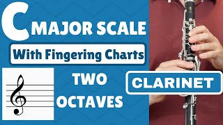 Clarinet C Major Scale  Two Octaves SLOW [upl. by Kimmi586]