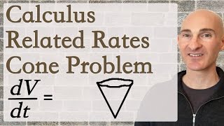 Related Rates Cone Example Calculus [upl. by Kciredec691]