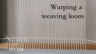 Warp a loom  Weaving lesson for beginners [upl. by Einnad413]