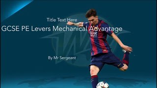 LEVERS Mechanical Advantage  GCSE PE  Movement Analysis [upl. by Walczak48]