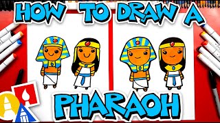 How To Draw An Ancient Egyptian King And Queen Pharaoh [upl. by Garlaand]