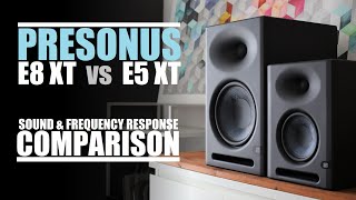 PreSonus Eris E8 XT vs PreSonus Eris E5 XT  Sound amp Frequency Response Comparison [upl. by Latton]