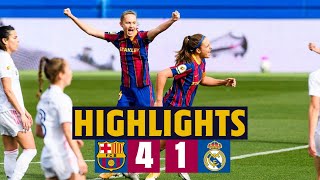 HIGHLIGHTS  Barça Women 41 Real Madrid  Victory in the Clásico [upl. by Esialb]