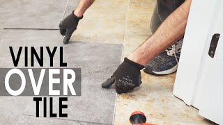 How to Install Vinyl or Laminate Flooring Over Existing Ceramic Tile [upl. by Etnauq]