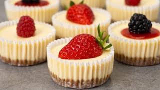 Easy Mini Cheesecakes Recipe [upl. by Felder]