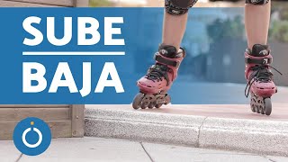 Curso de PATINAJE en LINEA para PRINCIPIANTES SUBIRBAJAR Escalones [upl. by Ballou]