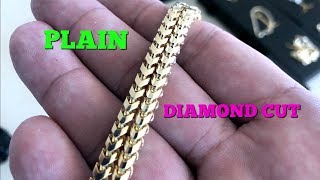 PLAIN VS DIAMOND CUT Franco chains [upl. by Chladek]