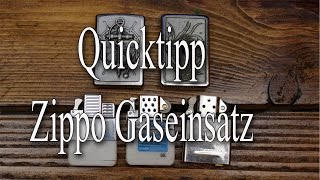 Quicktipp Zippo Gaseinsatz [upl. by Alegnave664]