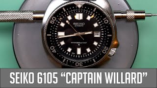 Seiko 6105 quotCaptain Willardquot Vintage Watch Restoration [upl. by Anerac]