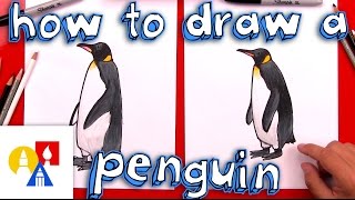 How To Draw A Realistic Emperor Penguin [upl. by Dasteel983]