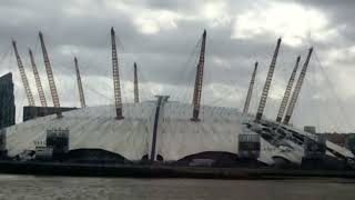 Storm Eunice shreds Londons O2 arena roof [upl. by Latin813]