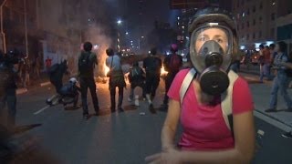 Thousands protest in Brazil [upl. by Annahoj]