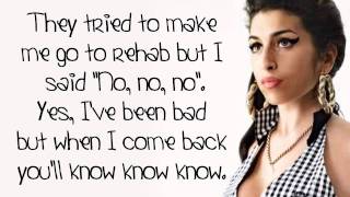 Amy Winehouse  Rehab  Lyrics On Screen HD [upl. by Samson]