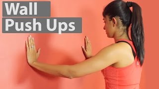 Wall Push Ups For Beginners  How To [upl. by Shimkus]