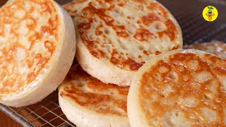 Traditional Homemade British Crumpet Recipe [upl. by Kilk]