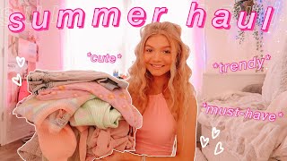 SUMMER TRYON CLOTHING HAUL 2021 pinterest inspired summer essentials trendy [upl. by Sudnac]