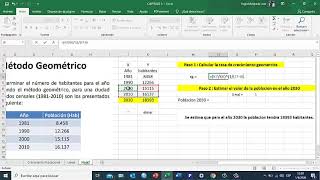 Método de crecimiento geométrico [upl. by Idnam]