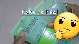 Simple refreshing facial wash FAKE vs REAL [upl. by Ynffit]