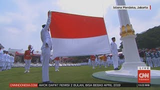 Full  Pengibaran Bendera Sang Saka Merah Putih di Istana Merdeka [upl. by Atisusej]