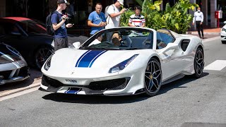 Ferrari 488 Pista Spider Driving in Monaco [upl. by Bible]