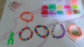 como hacer pulseras de ligas de colores [upl. by Camm]