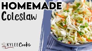 Easy Coleslaw Homemade Coleslaw Dressing Recipe [upl. by Illib]