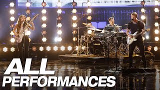 All Of We Threes Full AGT Performances  Americas Got Talent 2018 [upl. by Llemor358]