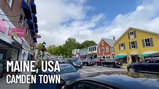 Camden Maine  Downtown Walking Tour USA [upl. by Zumstein]