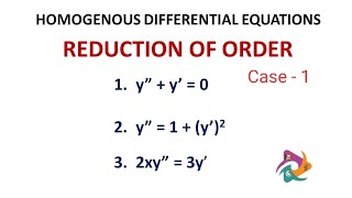 Reduction of Order  case 1  Homogenous Differential Equations  ODE  Part 5  KTU S2 Mathematics [upl. by Loughlin262]