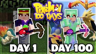 I Survived 100 Days of Minecraft PIXELMON Heres What Happened [upl. by Nerty148]