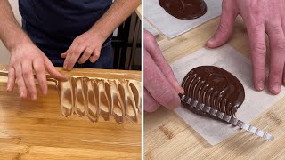 CHOCOLATE DECORATIONS 🍫 3 recipes to wow your guests [upl. by Adnolahs585]