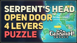 Serpents Head Open Door Lever Puzzle Genshin Impact [upl. by Udall745]