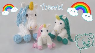 UNICÓRNIO AMIGURUMI PARTE 01  por ArteeManhaKids [upl. by Llarret]