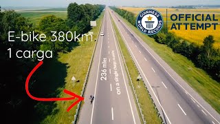 La bicicleta eléctrica con más autonomía del mercado 380km Ebike Guinness World Record [upl. by Enawtna634]