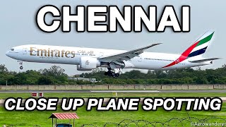 CLOSE UP PLANE SPOTTING at CHENNAI AIRPORT [upl. by Junius]