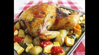 Pollo relleno con vegetales al horno [upl. by Erlin]