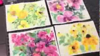 how to paint batik style watercolor [upl. by Erdman]