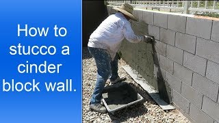 How to stucco a cinder block wall [upl. by Arait]