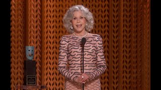 Jane Fonda Life Achievement Award Acceptance Speech  The 31st Annual SAG Awards [upl. by Yolanthe]