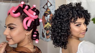 Heatless Flexi Rods  NightMorning Routine [upl. by Yenittirb]