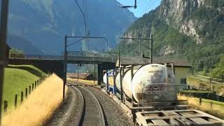 Führerstandsfahrt Gotthard Bergstrecke 30 Juni 2015 Arth Goldau Locarno [upl. by Harrus]