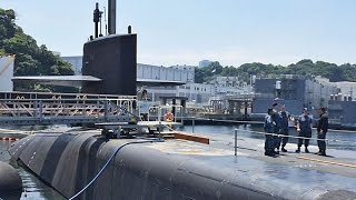 On board the US Navys largest submarine Michigan [upl. by Ahseekal]